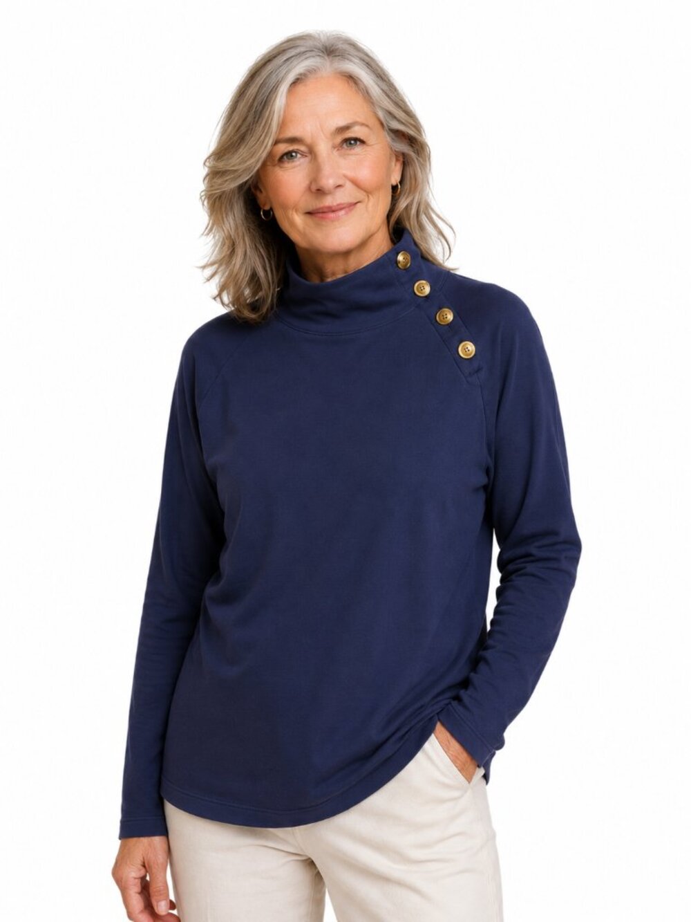 J. Crew Navy Blue Long Sleeve Top
